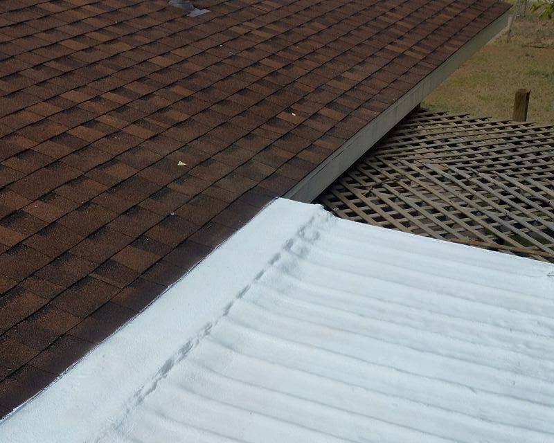 flat roof with roof foam